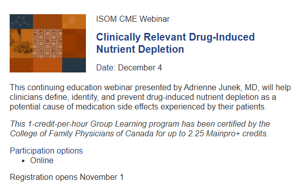 Clinically Relevant Drug-Induced Nutrient Depletion